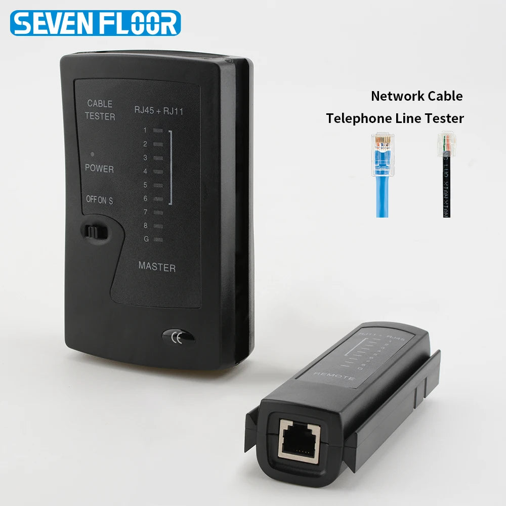 Network Ethernet Cable Tester for LAN RJ45 Cat5 Cat5e Cat6 Cat6a Cat7 UTP/Shielded Cable and RJ11 RJ12
