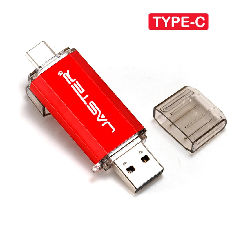 JASTER USB Flash Drive OTG Type C 2 IN 1 USB 2.0 Micro USB Pen Drive 128GB 64GB 32GB 16GB 32GB 8GB 4GB 128M Pendrive Flash Drive