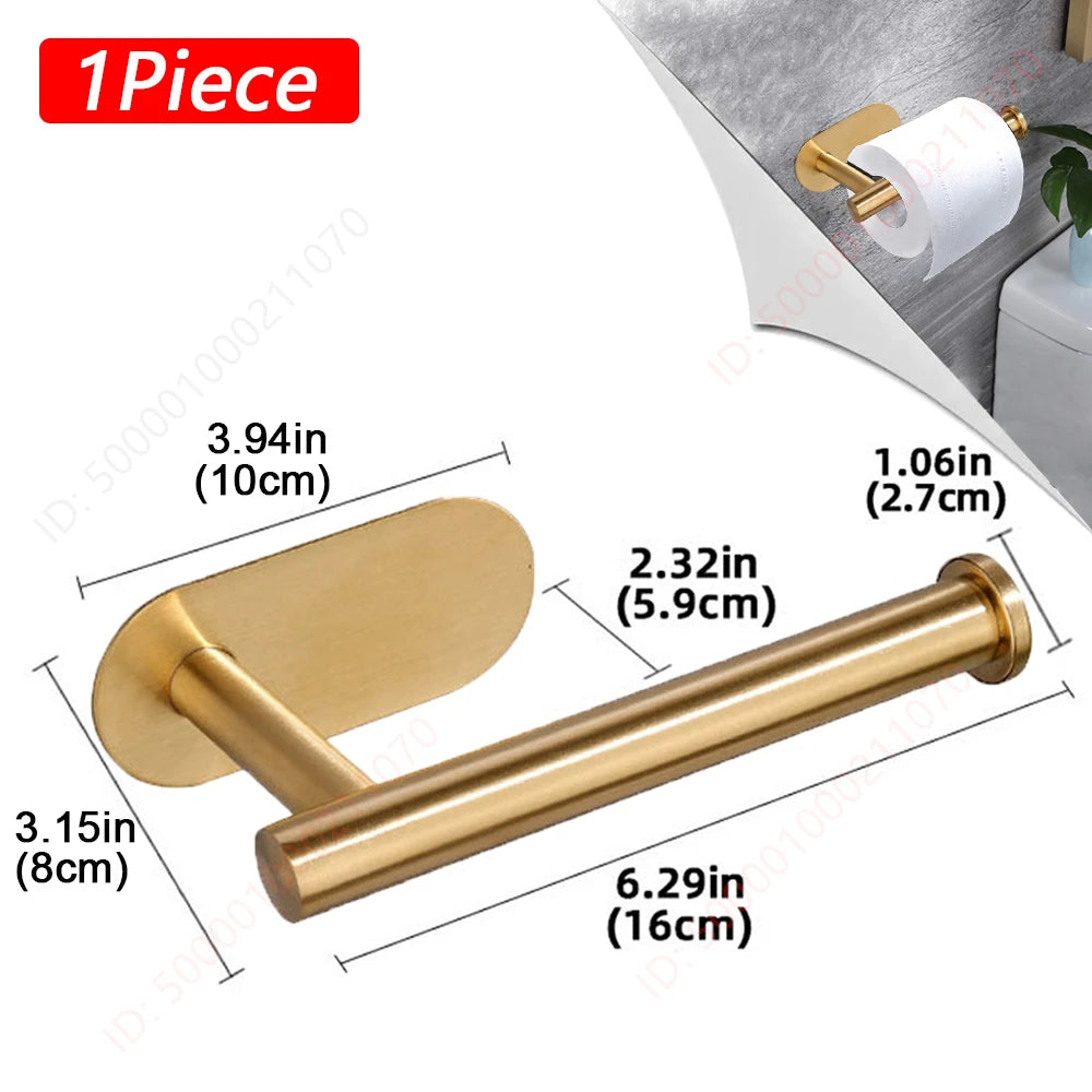 1~2PCS Toilet Paper Rack Bathroom Paper Towel Holder Adhesive Absorbent Paper Dispenser WC Kitchen Hardware Storage Accessories