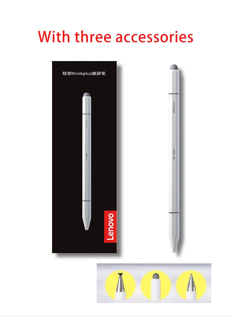 Lenovo Thinkplus Bp28 Universal three pen tips stylus For Android IOS  Screen For iPad Pencil Huawei Xiaomi Samsung Tablet Pen