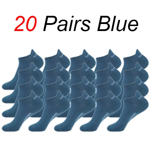 5/10/20 Pairs Men Short Socks Trendy High-Quality Low Cut Round Neck Ankle Socks Mesh Breathable Versatile Casual Men Boat Socks