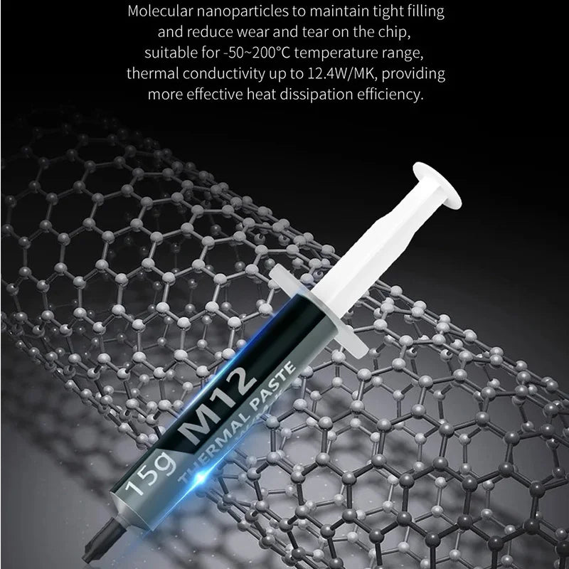 COOLCIRC Thermal Paste Performance Thermal Conductive Grease Paste 12.4 W/MK 1/4/8/15/30g For Game PC PS5 CPU GPU Cooling