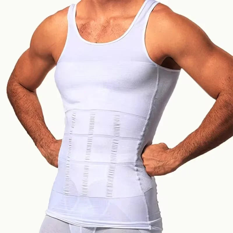 Mens Slimming Body Shaper Chest Compression Shirts Tummy Control Shapewear Abdomen Belly Trimmer Vest Gym Waist Trainer Corset