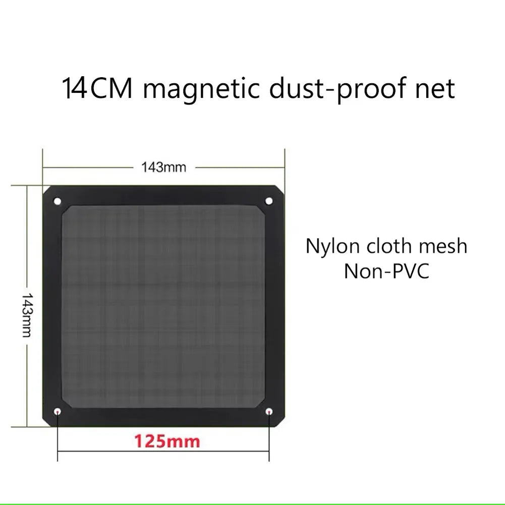 LDPCSJ 8cm 12cm 14cm PC Chassis Cooling Fan Dust Filter Magnet Dustproof Mesh Cover Computer Chassis Net Guard with Hole