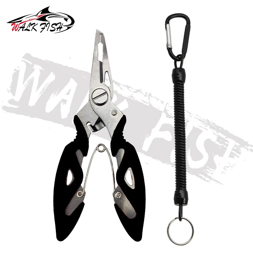 Aorace Fishing Pliers Fish Line Cutter Scissors Mini Fish Hook Remover Multifunction Tools New Black Beak Jaw