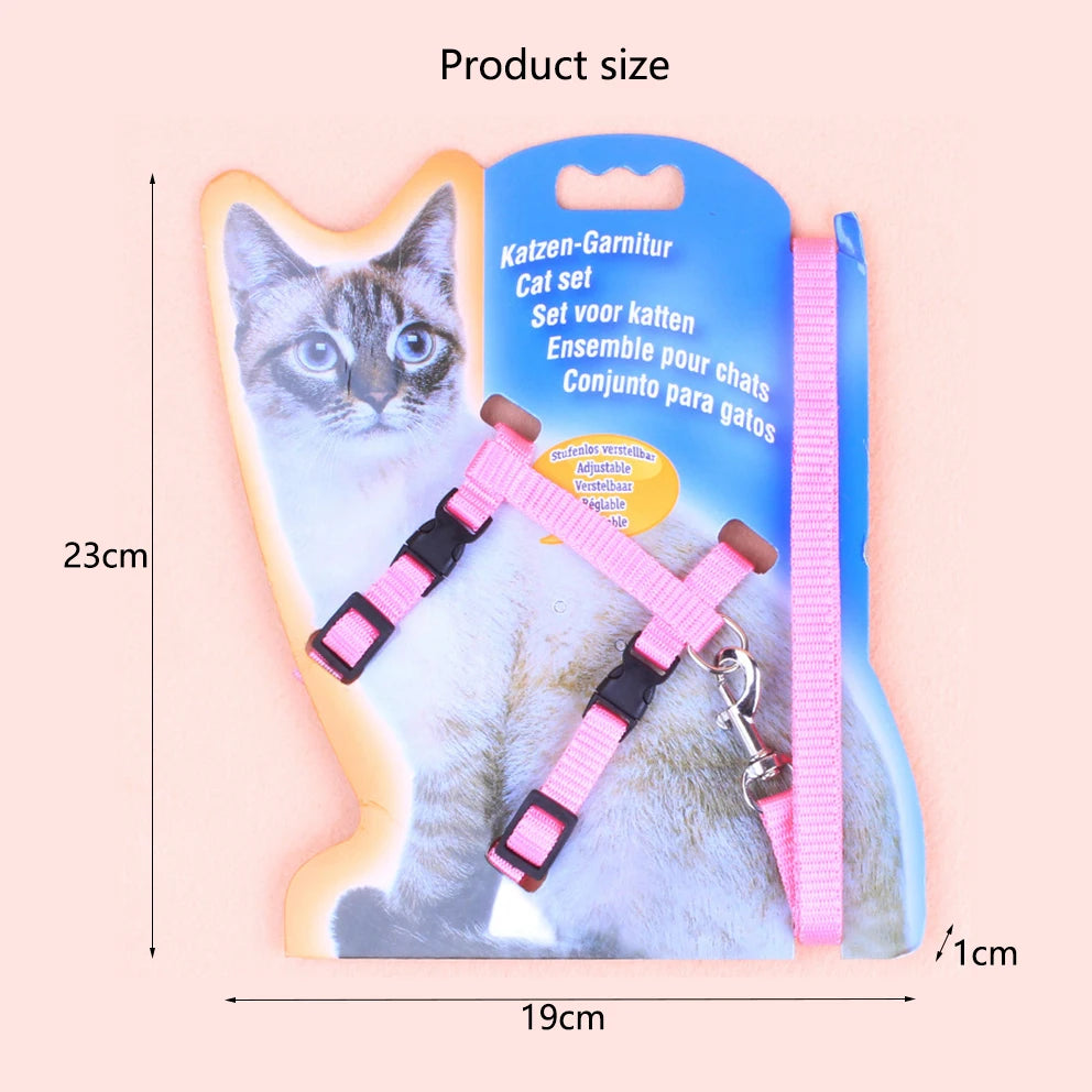 New cat leash I-shaped special dog leash for going out is firm and safe paper jam chest and back pet supplies