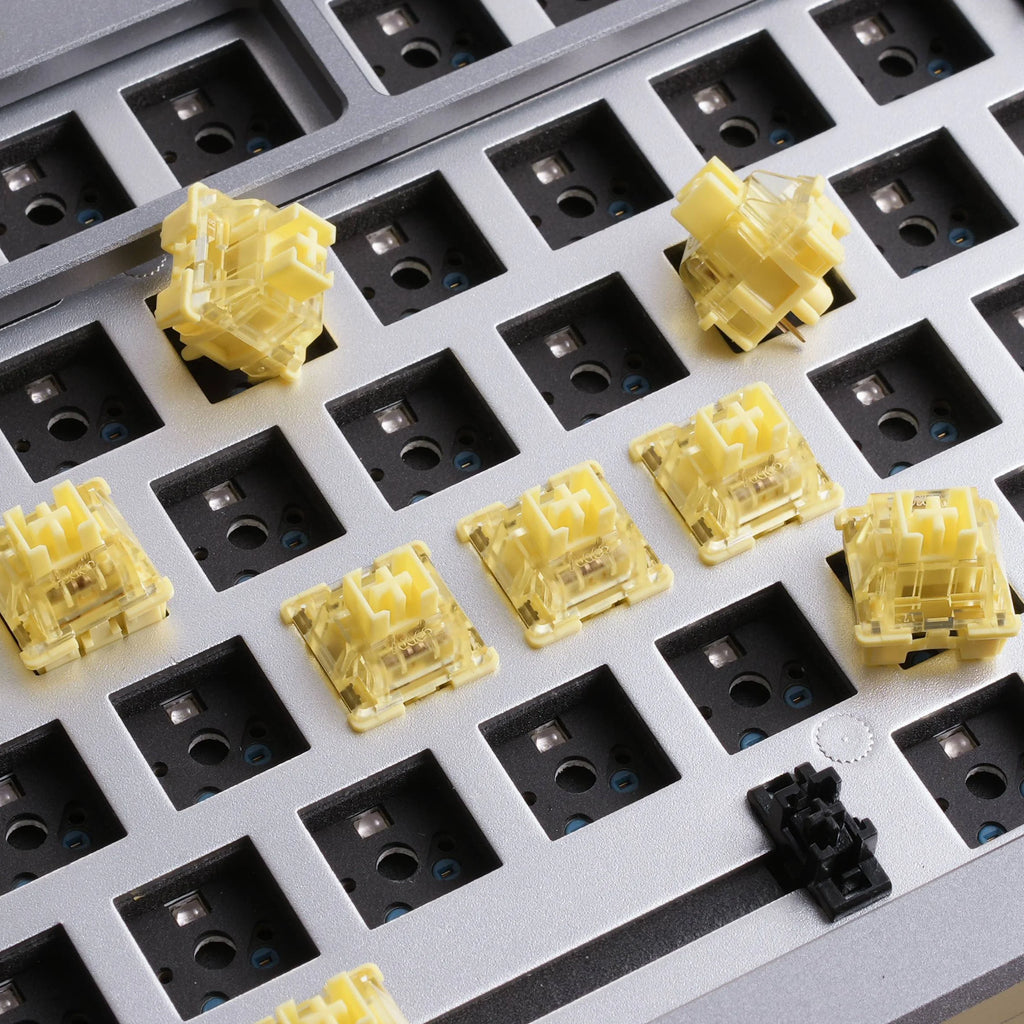 Akko V3 Cream Yellow Pro Switch 5 Pin 50gf Linear With Stable Dustproof Stem For Mx Mechanical Keyboard (45 pcs)