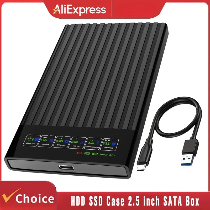 HDD SSD Case 2.5 inch SATA Box USB 3.1 HDD Enclosure 6Gbps Mobile Hard Drive Cases For PC