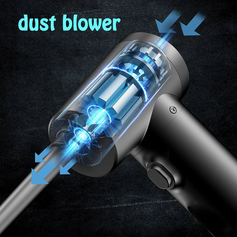 Compressed Air Duster For Computer Laptop Keyboard Car Camera Cleaning 51000 RPM USB Charging Portable Wireless Air Blower