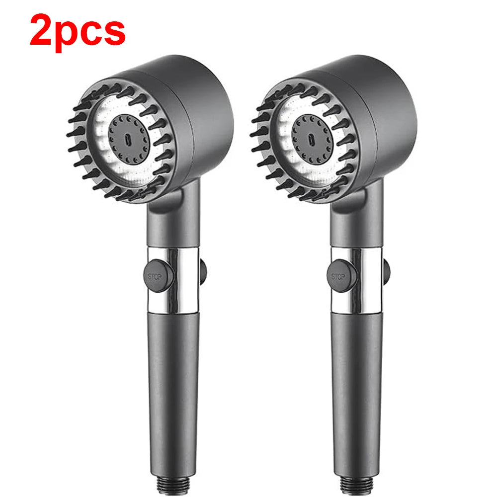 3 Modes Filter Powerful Shower Head Massage Spa High Pressure Water Saving Handheld Showerhead with ON/OFF Switch for Bathroom