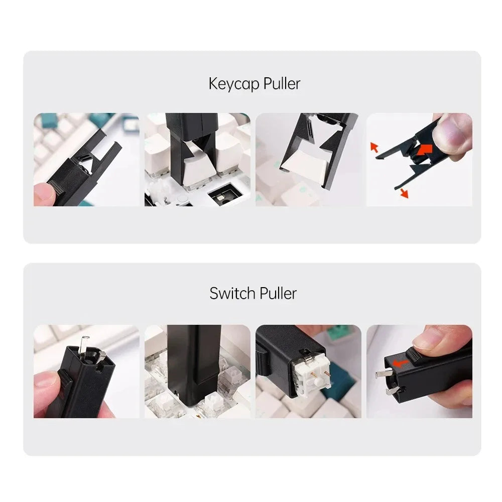 2 In 1 Switch Puller Keycap Puller Key Switch Keycap Puller for Mechanical Keyboard Gaming Keyboard Switches DIY Cleaning Tool