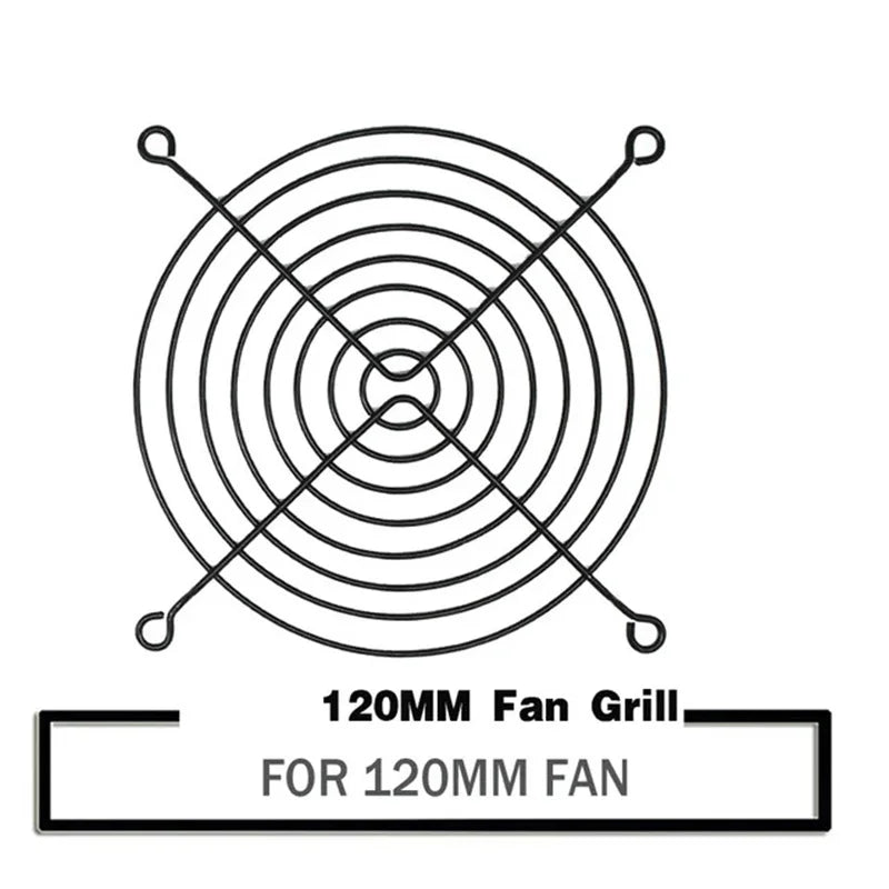 Ldpcsj 5Pcs 80Mm/120Mm Silver Cooling Fan Grill Metal Finger Protector, Suitable for Box Fan