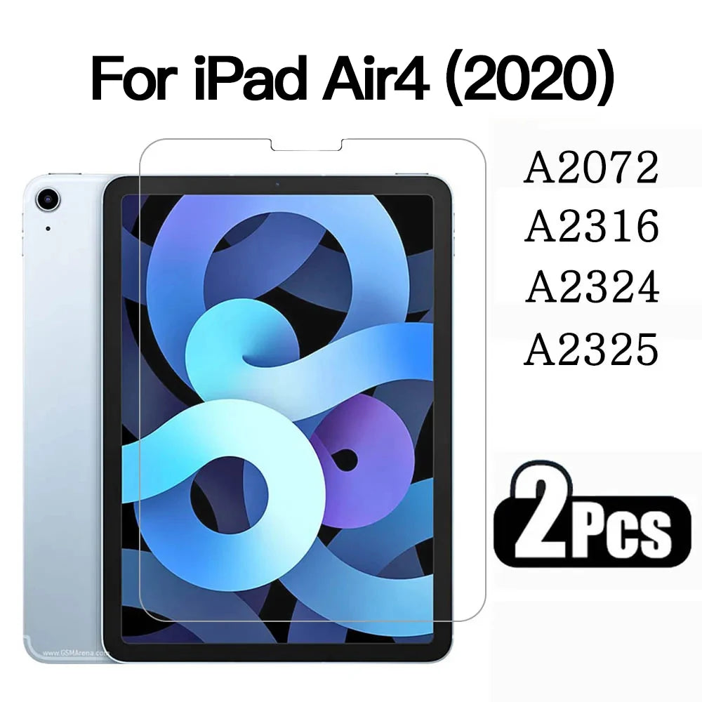 2pcs Tempered Glass Screen Protector for iPad Pro 12.9 11 air4 5 10.9 mini6 4 5 1 2 3 5th 6th 7th 8th 9th 10.2 10.5 9.7 2015