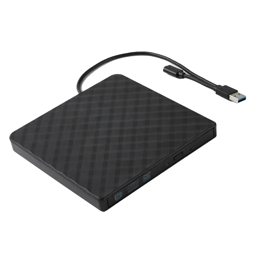 External DVD Drive USB 3.0 Portable Slim Optical Drive Burner Reader Player Tray Type Portable For for Laptop PC Computer