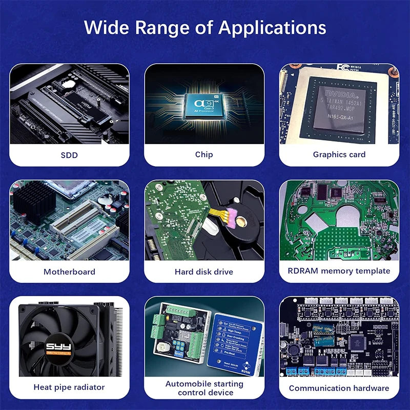 100PCS Thermal Pads Insulating Silicone Sheet High Temperature Resistance Motherboard CPU IC GPU PS5 PS4 Repair Pre-cutting Mat