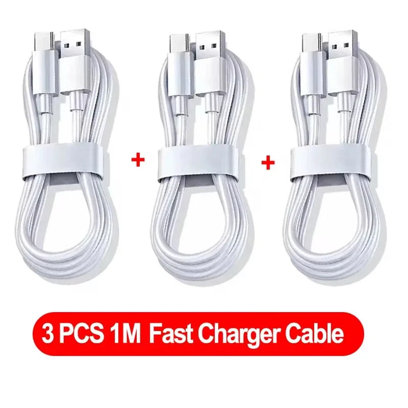3PCS 100W 10A USB Type C USB Cable Super Fast Charing Line for Xiaomi Samsung Huawei Honor Quick Charge USB C Cables Data Cord
