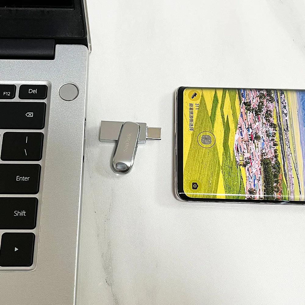 SanDisk Ultra Dual Drive Luxe USB Type C Flash Drive 512GB 256GB 128GB 64GB Metal USB 3.2 Gen 1 USB Type A OTG Flash Drive