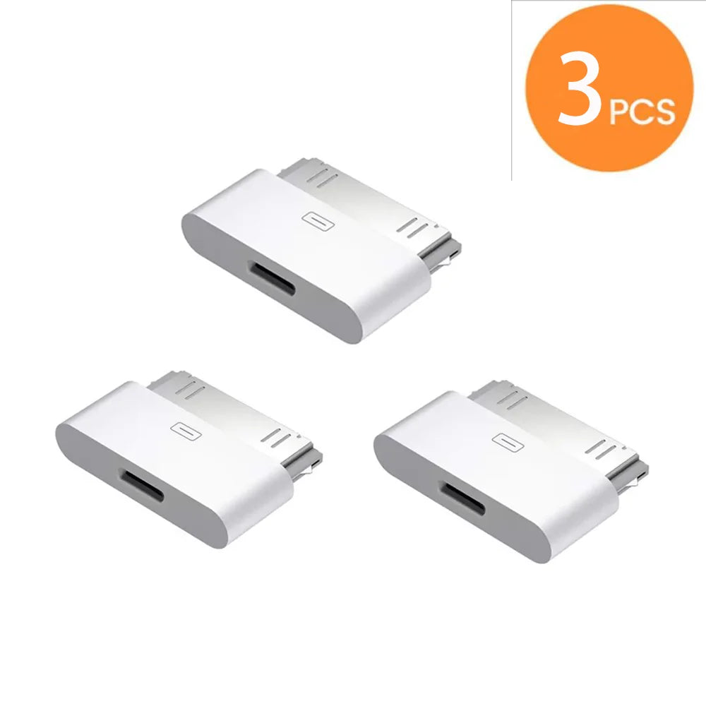 Lighting To 30Pin Adapter 8Pin Male To 30 Pin Female Charging Sync Converter for IPhone 4 4S IPad 2 3 IPod Touch Charger Cable