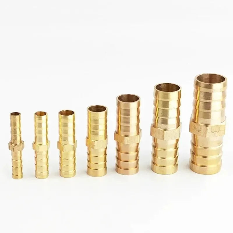10pcs Brass Double Pagoda Joint For 6/8/10/12mm Hose Copper Pagoda Water Tube Fittings Quick Connector Garden Irrigation Adapter