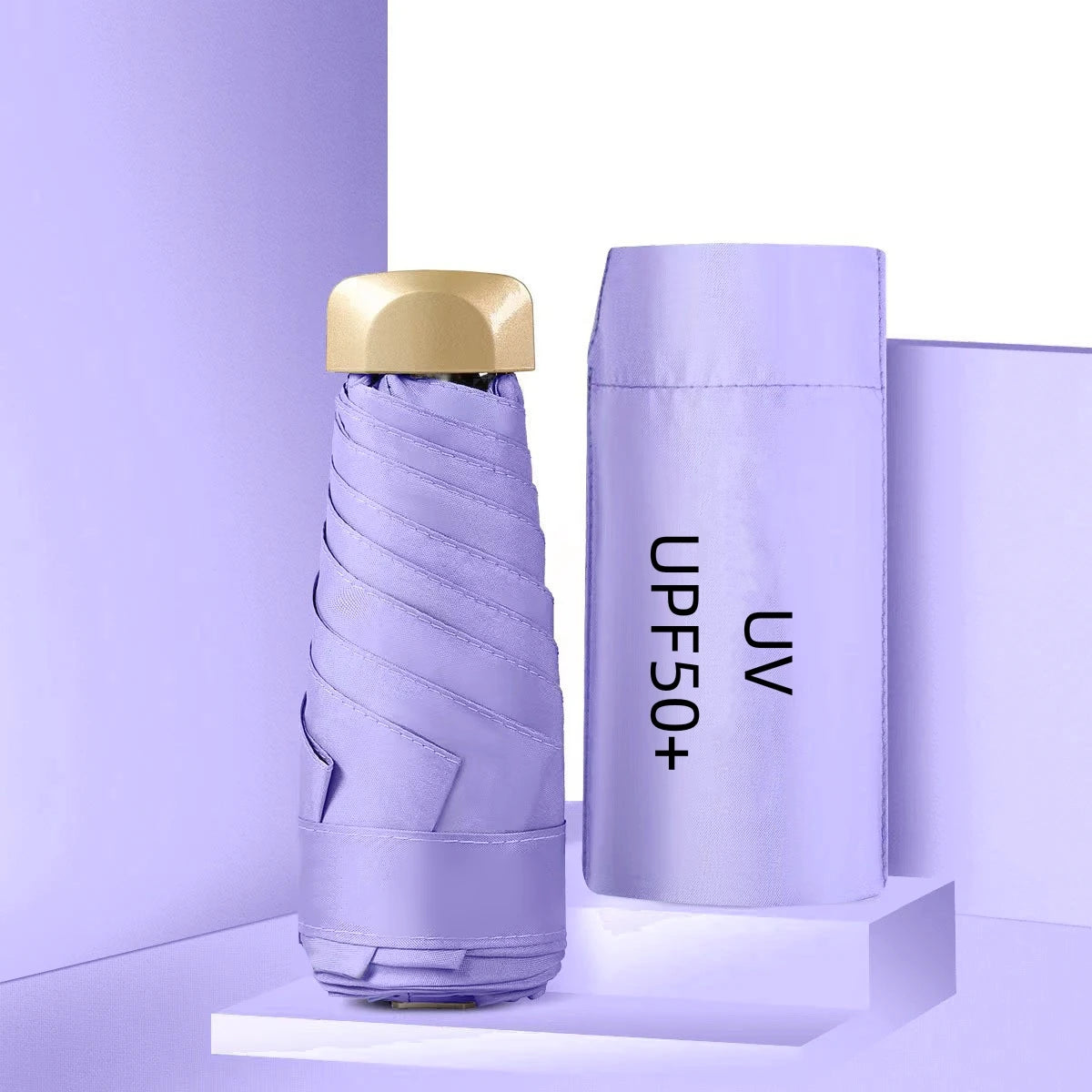 55% Off Mini Sun Umbrella Small Pocket Rain Umbrella Vinyl Folding UV Ultraviolet Protection Sun Shade Pocket Parasol Capsule