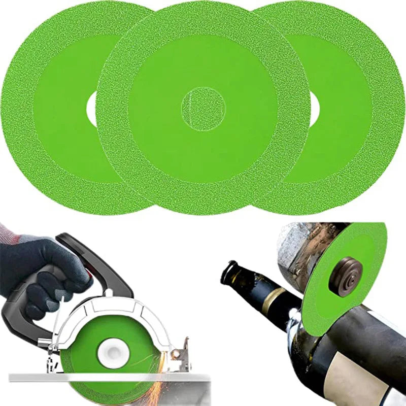 Diamond ultra-thin green brazing blade cutting blade ceramic jade glass tile wine bottle grinding cutting saw blade