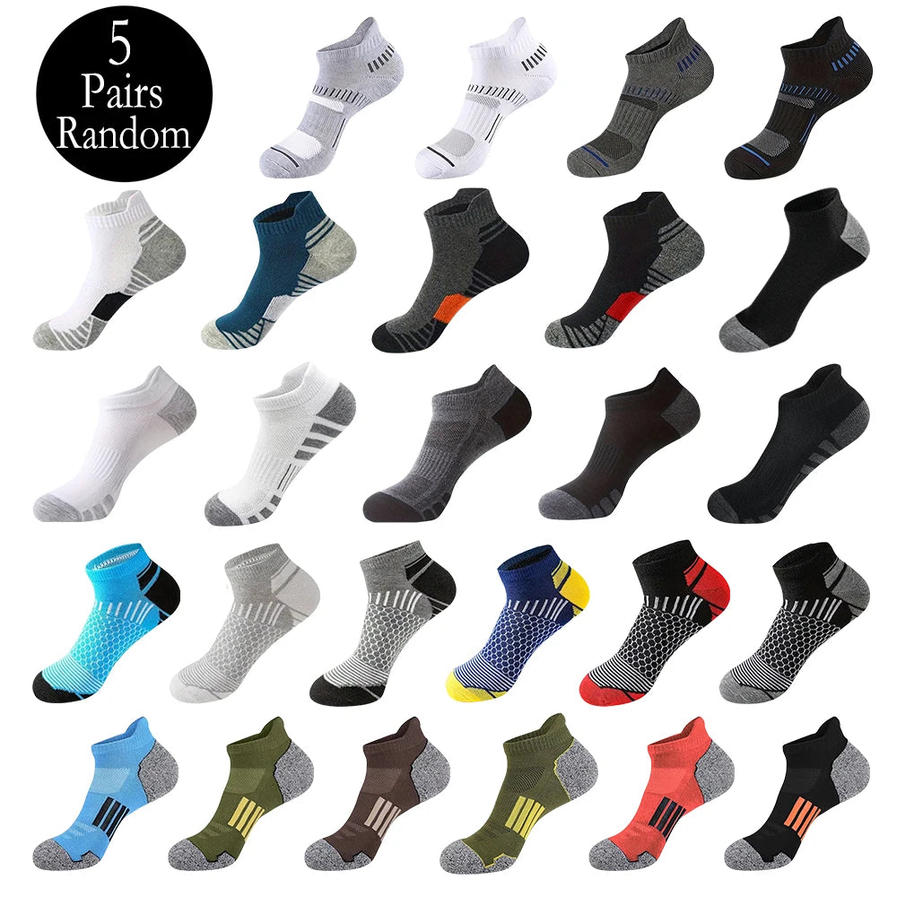 6/12 Pairs Colorful Men's Low Tub Socks Fashion Comfortable Autumn Classic Black Business Sock High-quality Men's Short Socks