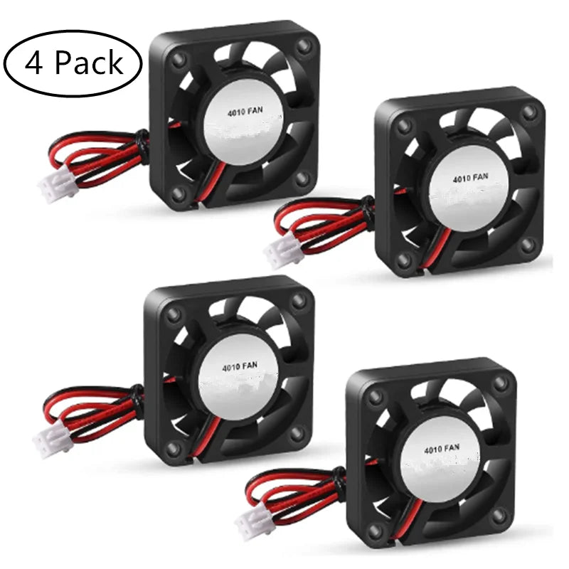 4PCS 3D Printer Cooling Fan 4010 Blower 40X40 X 10mm Hydraulic Bearing Brushless DC 12v 24v Cooling Fans for 3D Printer