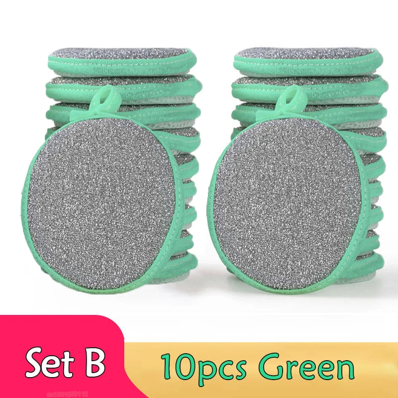 5/10/20Pcs Double Side Dishwashing Sponge Dish Washing Brush Pan Pot Dish Wash Sponges Household Cleaning Kitchen Tools