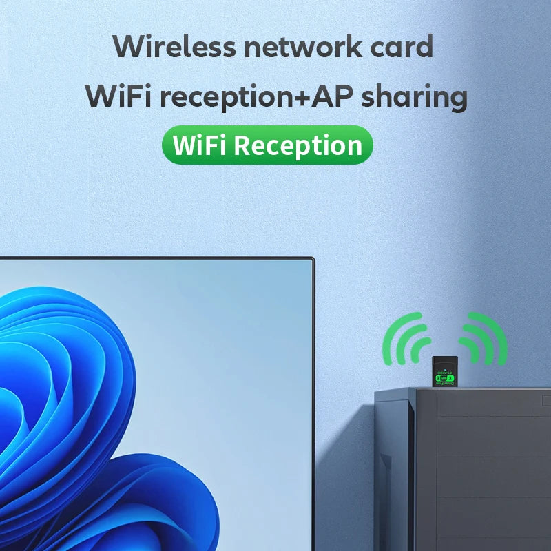 2 IN 1 AX900 WIFI6 USB Adapter Bluetooth 5.4 Dual Band 2.4G&5G 900Mbps WiFi 6 802.11AX Mini Wireless Card Receiver For WIN 10/11