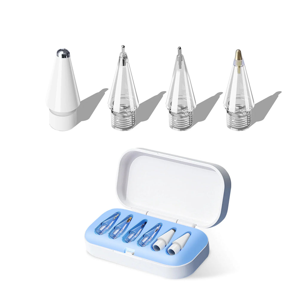 6/4 in 1Replacement Pencil Tips For Apple Pencil Pro/2nd Gen/1st Gen/USB-C, Upgraded iPad Pen Tips With Storage Case