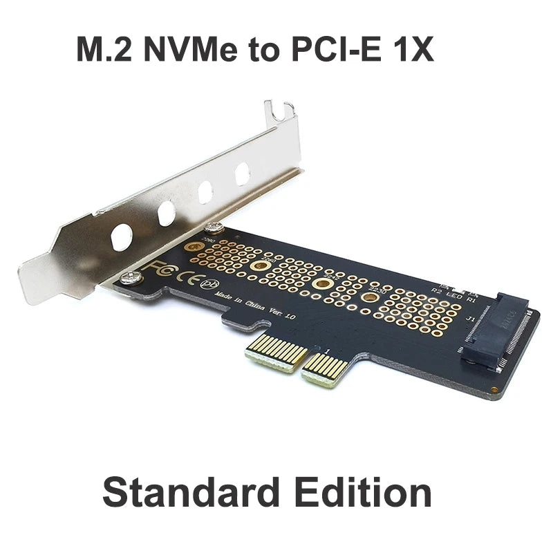 M.2 NVME SSD  to PCIe 4.0 Adapter Card 64Gbps M-Key PCIe4.0 X1 X4 For Desktop PC PCI-E GEN4 Full Speed