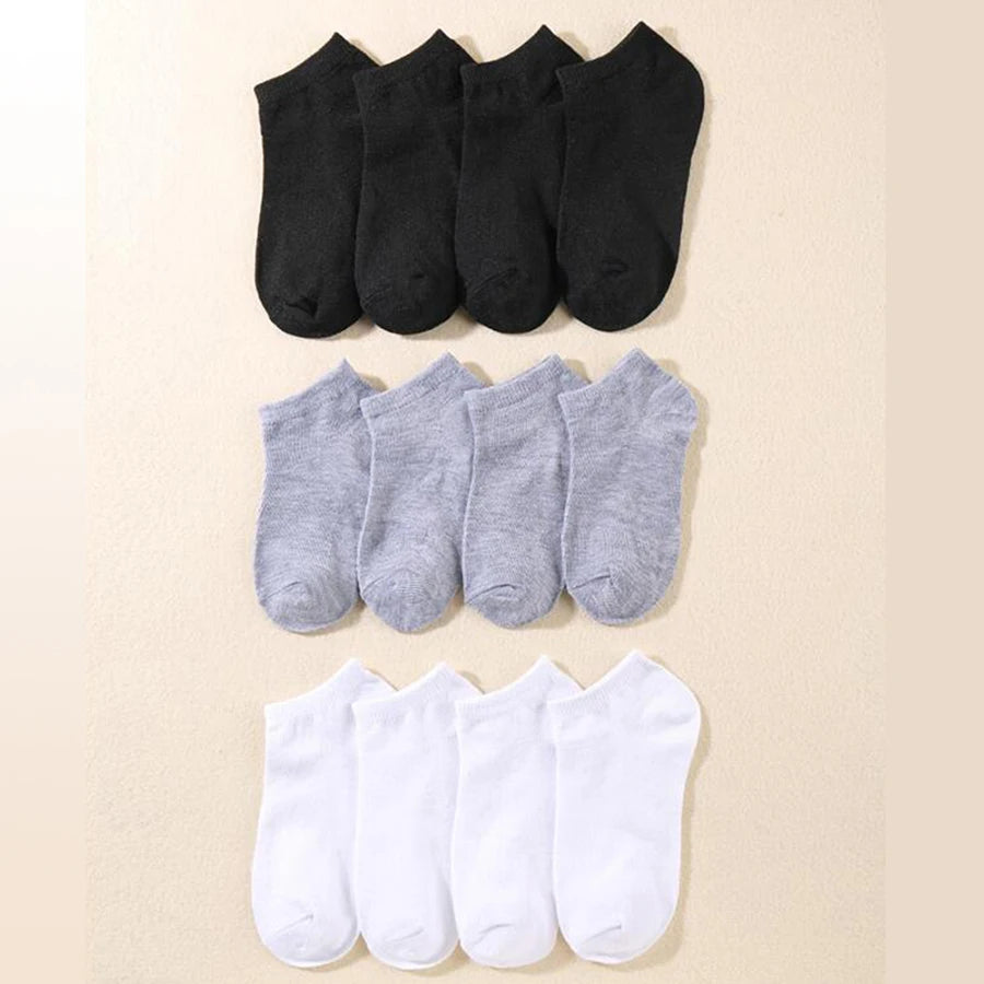20 Pairs Men's Boat Socks Business Sport Sweat Absorption Mature Summer Autumn Solid Color Non Pilling Versatile Ankle Socks ﻿