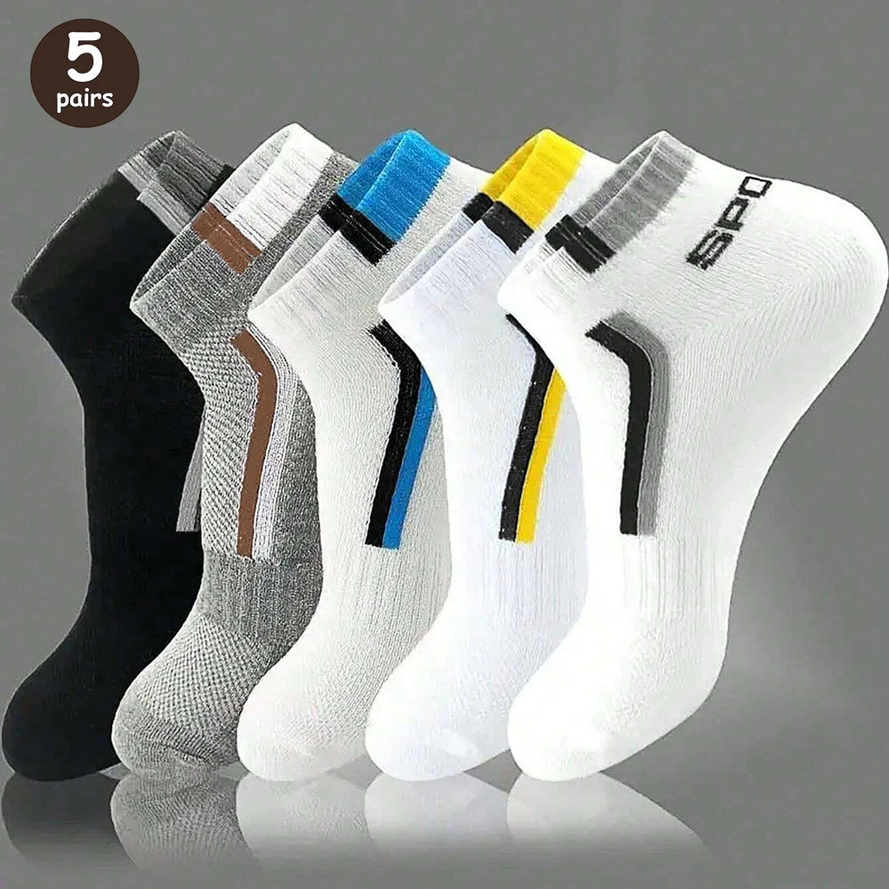 6/12 Pairs Colorful Men's Low Tub Socks Fashion Comfortable Autumn Classic Black Business Sock High-quality Men's Short Socks
