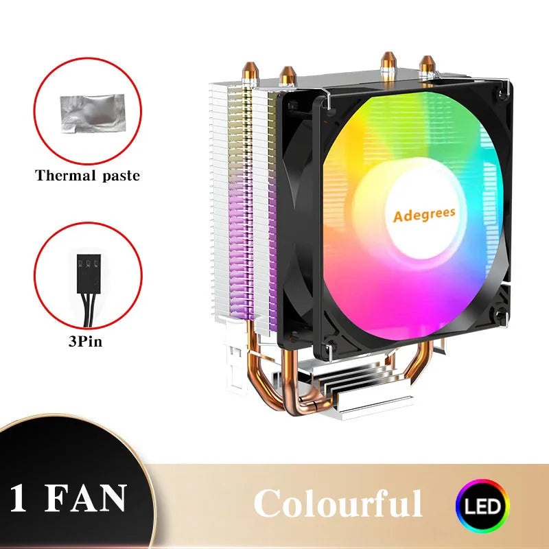 CPU Air Cooler X79 X99 3Pin/4Pin PWM Processor Cooling Fan For Intel LGA 1366 1151 1155 1200 1700 2011 AMD AM3 AM4 AM5