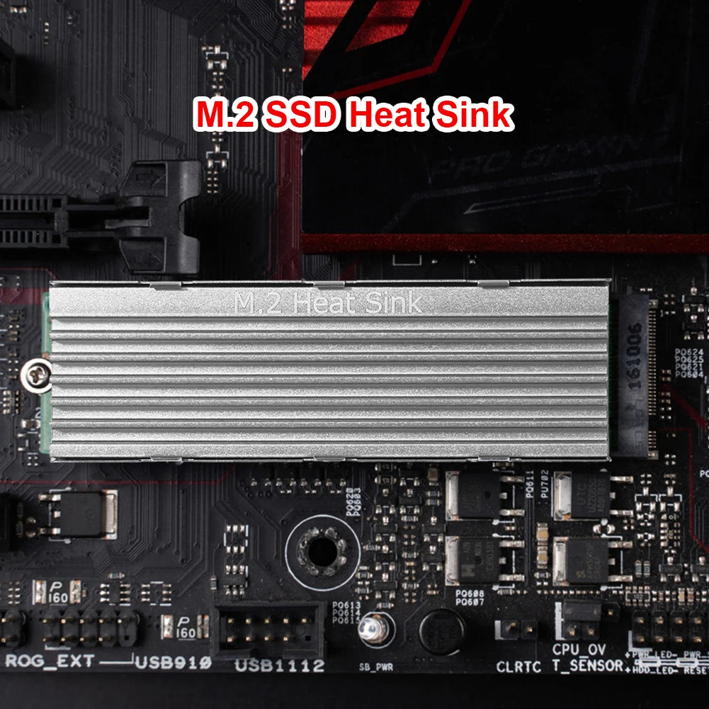 M.2 SSD NVMe Heat Sink M2 2280 Solid State Hard Disk Aluminum Heatsink Gasket with Silicone Thermal Pad PC Accessories