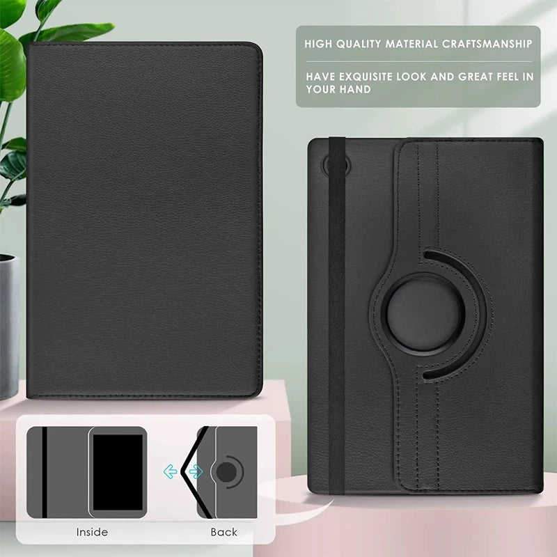 360 Rotating Case for Samsung Galaxy Tab S9 FE S8 S7 11 Inch Tablet Cover Galaxy Tab A9 A8 10.5 X200 A7 Lite 8.7 S6 10.4 Cases