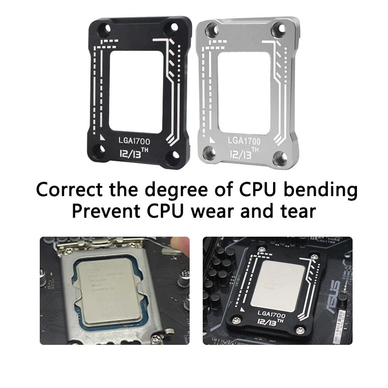 LGA1700 Socket Anti Bending Buckle CPU Bending Corrector Frame Aluminum CPU LGA 1700 Fastener For LGA1700 Motherboard