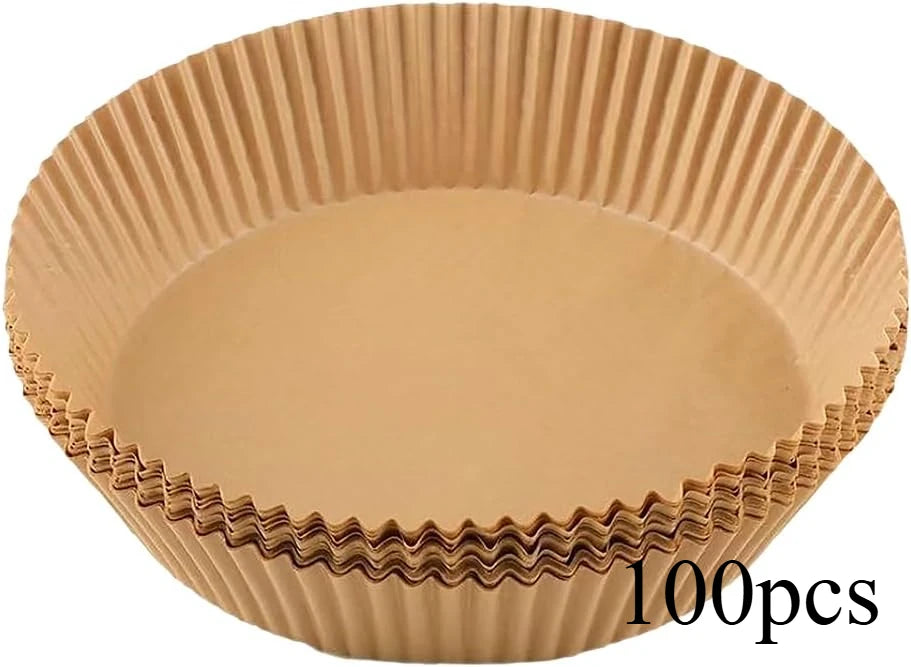Air Fryer Disposable Paper Parchment Wood Pulp Steamer Cheesecake Air Fryer Accessories Baking Paper for Air Fryer
