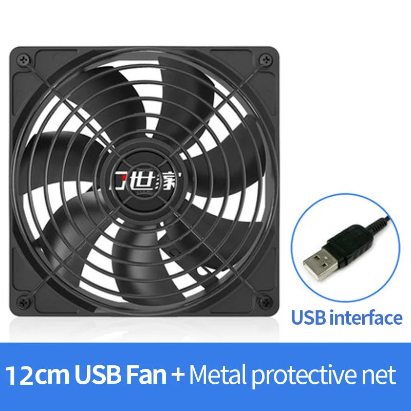 LDPCSJ 8cm 9cm 12cm Quiet Computer Fan Silent PC Fans For Computer PC Case GPU CPU Cooler Radiator Cooling