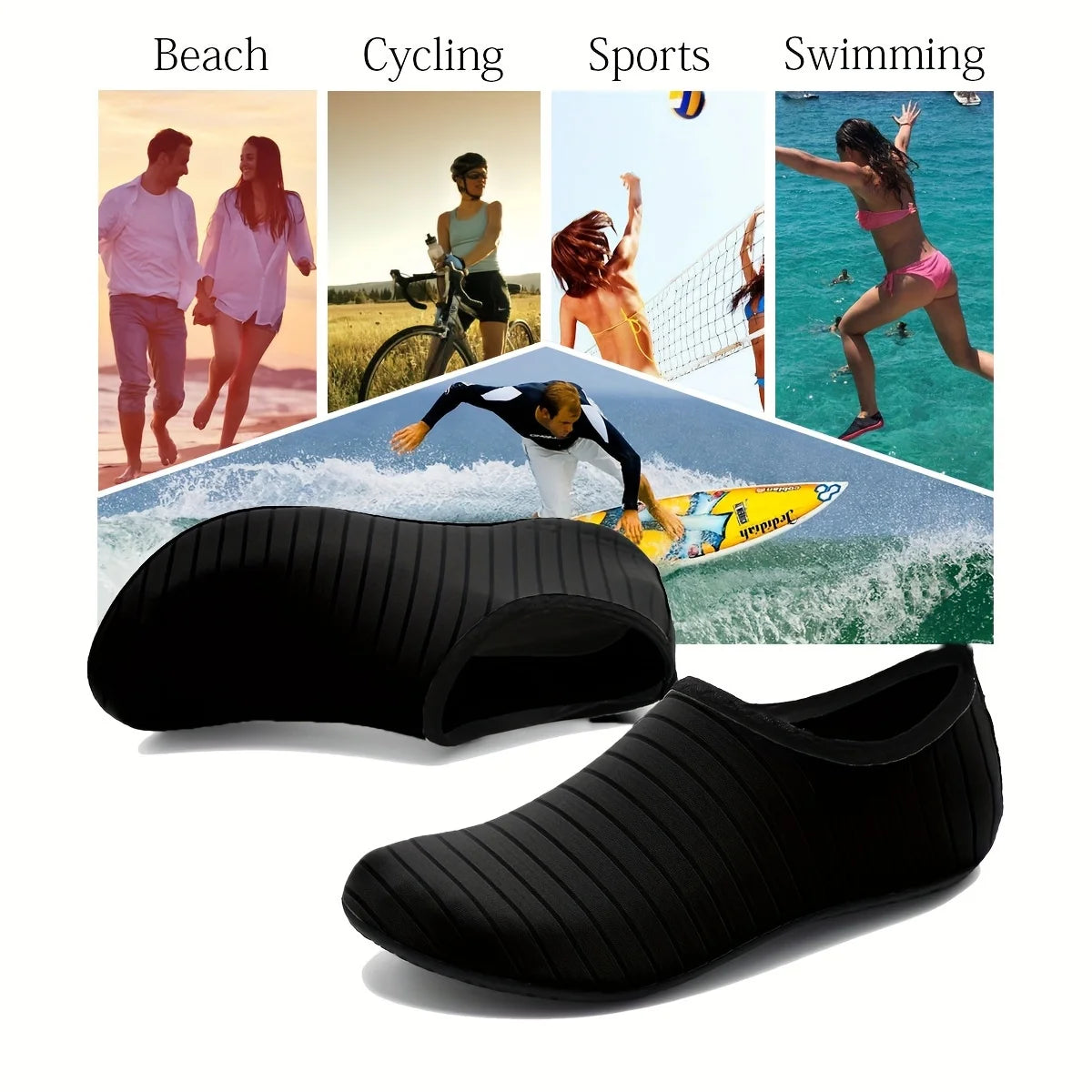 1 Pair Water Shoes Women Barefoot Socks Anti-Slip Quick-Dry Men Beach Swim Water Sports Shoes
