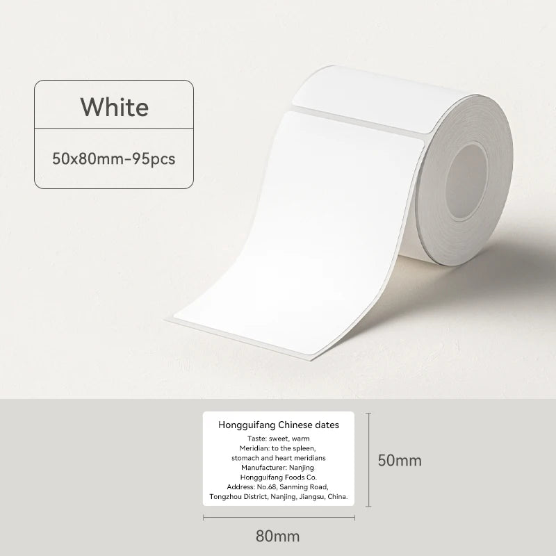 NIIMBOT B21/B1/B3S Full white series Thermal Label Sticker Paper Printable 20-50mm