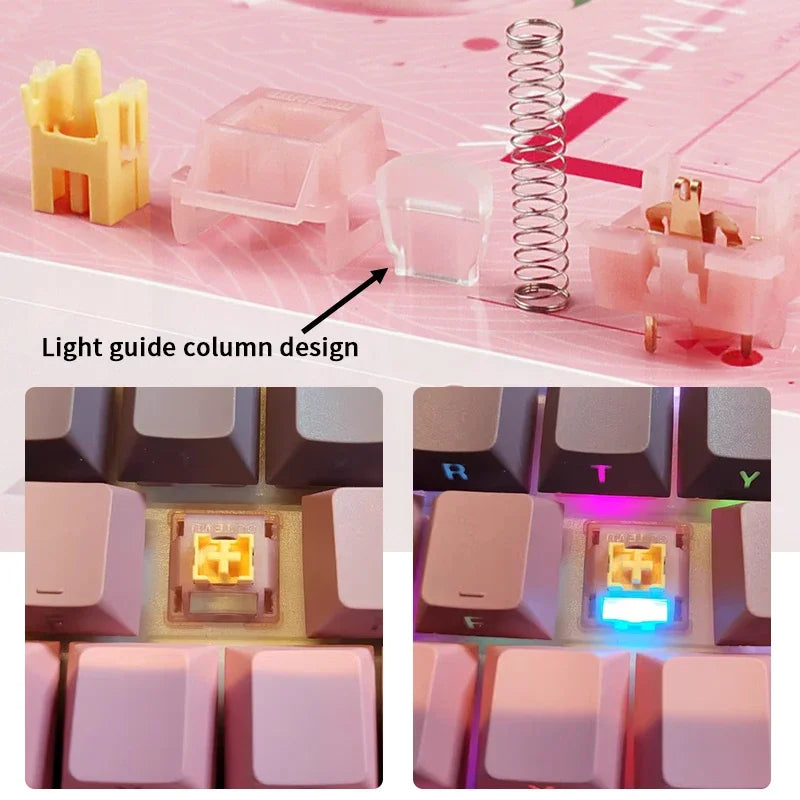 Outemu Silent Peach/Lemon V3 Switches Lubed Update V3 Switch Mechanical Keyboard Linear Tactile 5Pin Hot swap DIY Silent Switch