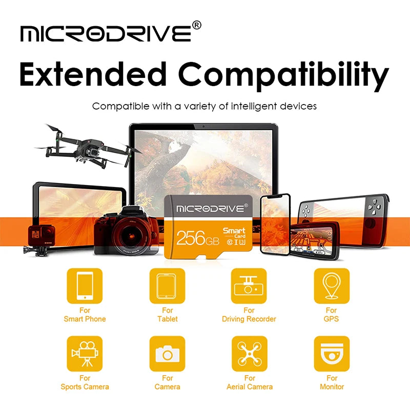 Micro TF/SD Card 128GB Class 10 16GB 32GB 64GB 256GB Memory Cards for Camare Phone Mini TF Card