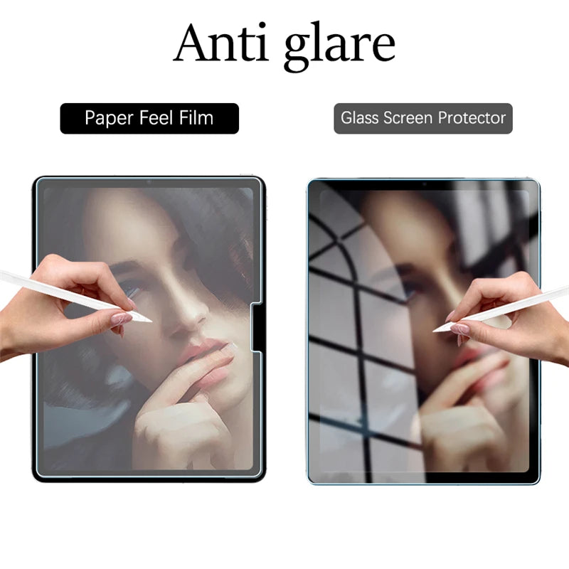2Pcs Paper Feel Like Screen Protector for iPad 11th Generation 10th 9th 8th 7th 6th 5th 4th 3th 2th 11 A16 Film No Glass