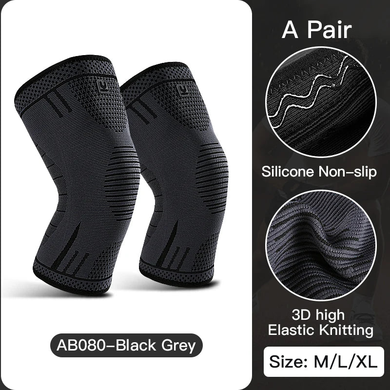1 Pc Compression Knee Support Sleeve Elastic Knee Pads Brace Springs Gym Sports Protector Basketball Hiking leg guards