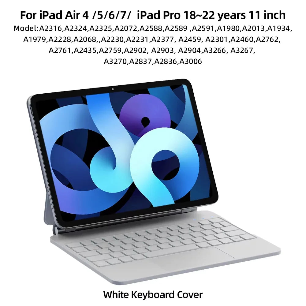 Magic Keyboard for iPad Air 4 Air 5 Air 6 Air 7 11 inch case for iPad Pro 11 inch 2018-2022 Generation Cover Smart Cover