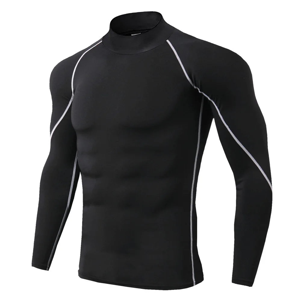 Men Running T shirt Quick Dry Bodybuilding Sport Shirt Long Sleeve Compression Top  Fitness Tight Rashgard Gym T-Shirt Men