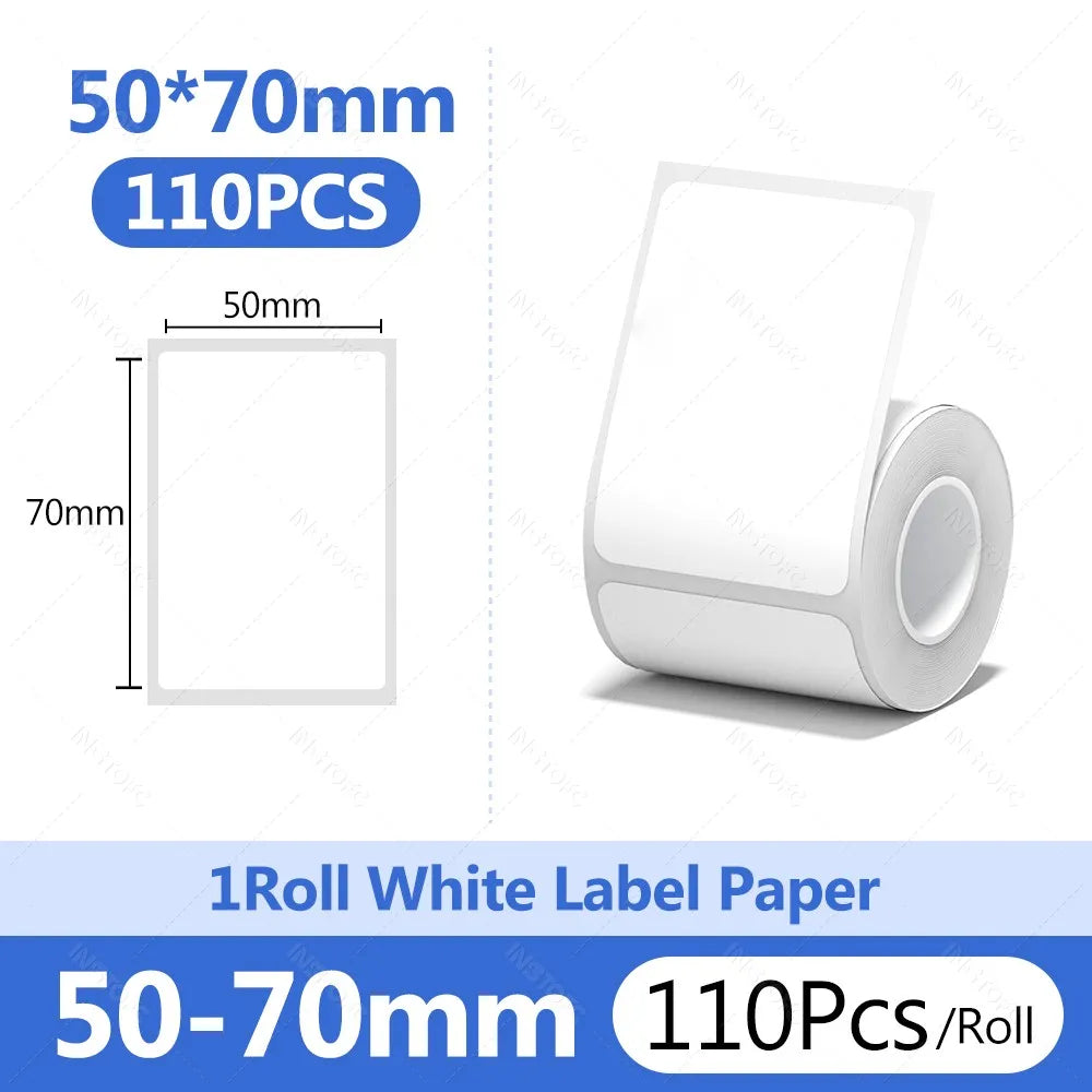 Original Niimbot B21/B1/B3S/B31 White Transparent Label Sticker Big Size Self-adhesive Waterproof Price Tag Thermal Paper