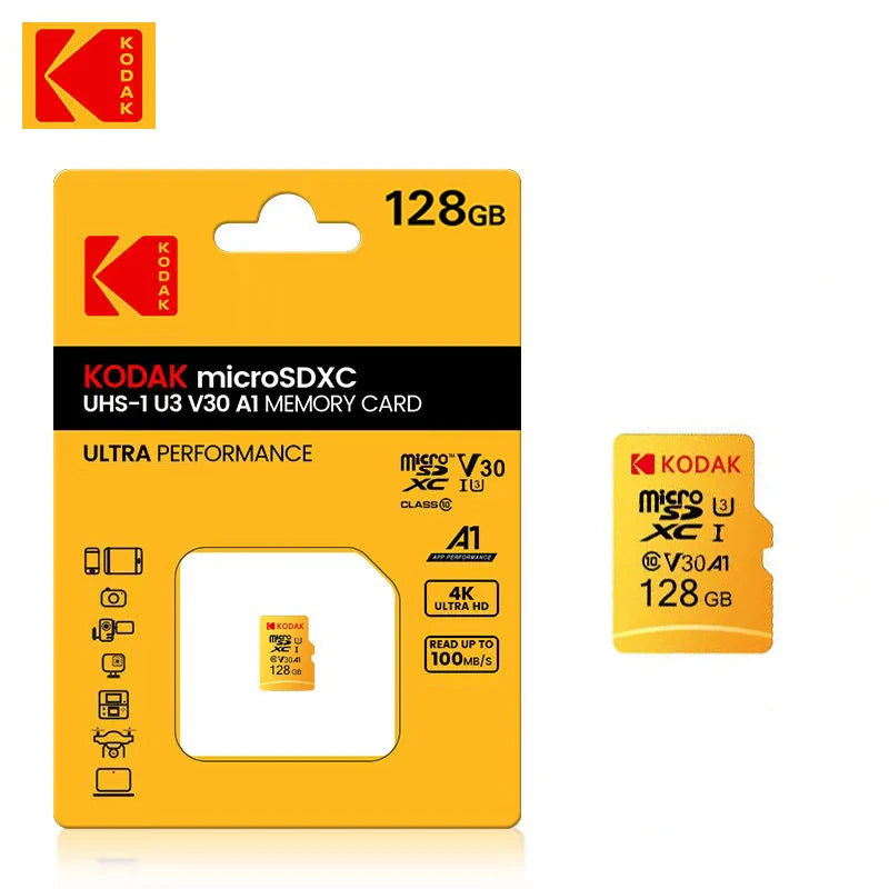 Kodak  Micro SD32GB-256GB Memory Card - High Speed Class 10 U3 UHS-I for Smartphones, Digital Cameras, Tablets and Drones
