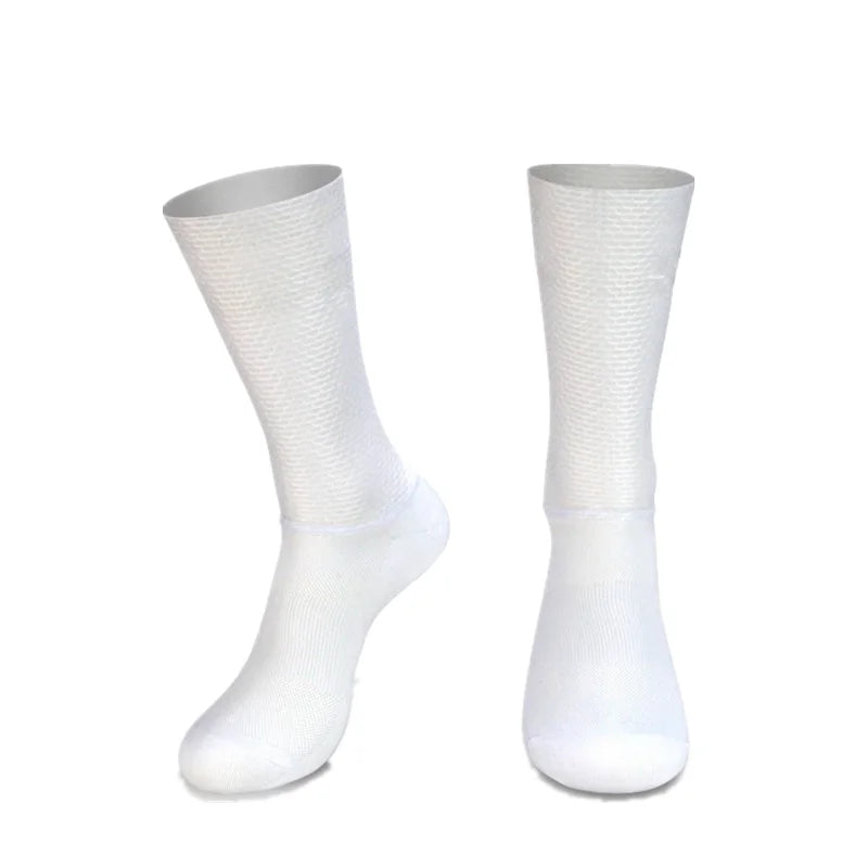 2025 Aero Socks Anti Slip Silicone Cycling Socks Men Bicycle Sport Running Bike Socks Calcetines Ciclismo